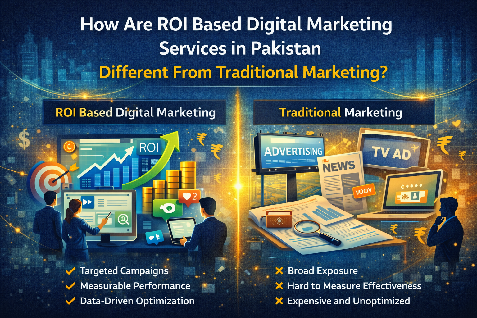 How Are Roi Based Digital Marketing Services in Pakistan Different From Traditional Marketing