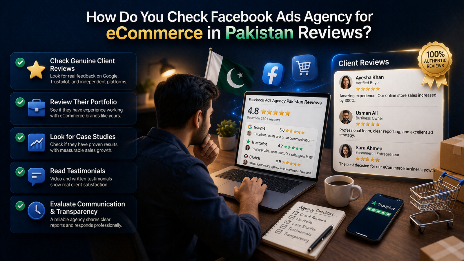 How Do You Check Facebook Ads Agency for eCommerce in Pakistan Reviews